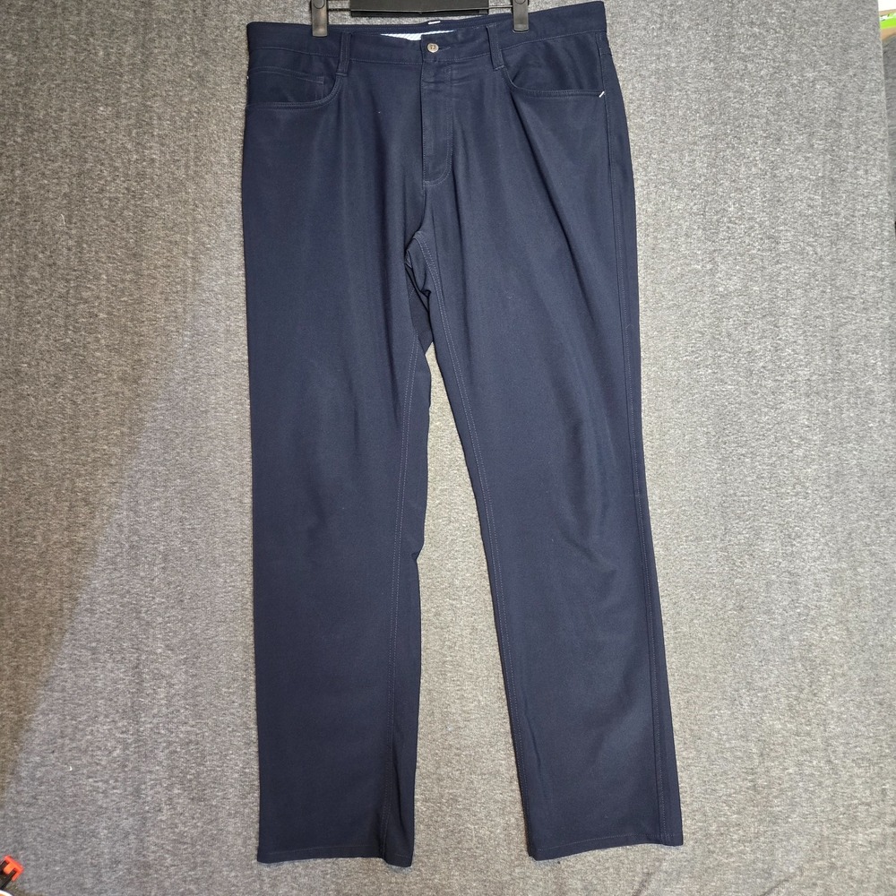 FootJoy 5-Pocket Golf Pants Men 36‎ x 32 Blue Athletic Fit Performance *Flaws